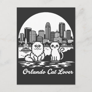 Carte Postale Amoureux des chats d'Orlando City Floride