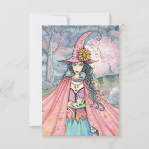 Carte postale Amoureux des chats Halloween