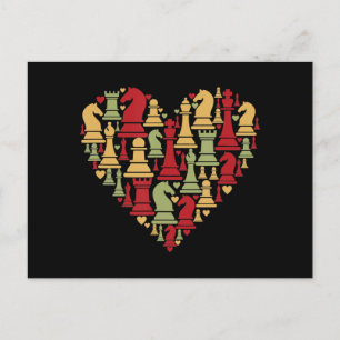 Carte Postale Amoureux des échecs J'Aime Vraiment Jouer Aux Éc