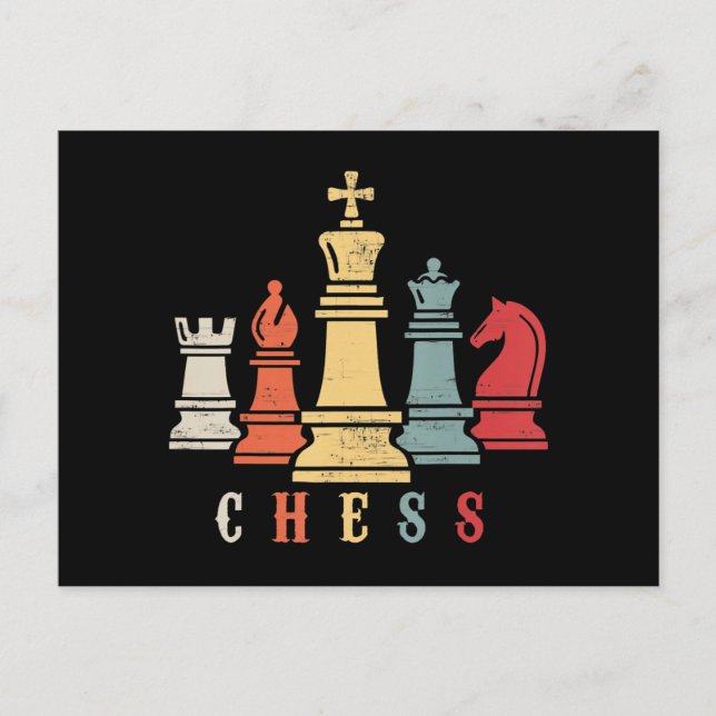 Carte Postale Amoureux des échecs | Jeu d'échecs Checkmate Cadea (Devant)