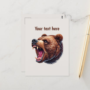Carte Postale Amoureux des ours mignons personnalisables