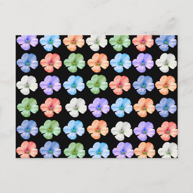 CARTE POSTALE AMOURS DE FLEURS  (Devant)