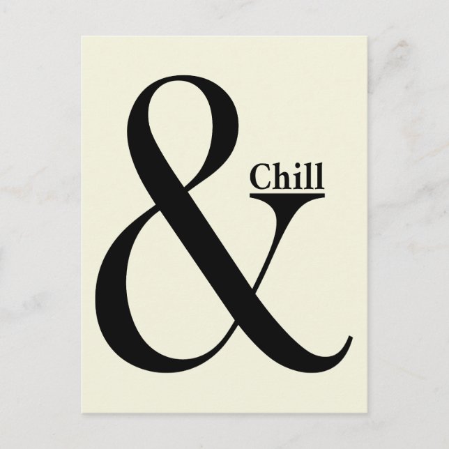 Carte Postale Ampersand Chill (Devant)