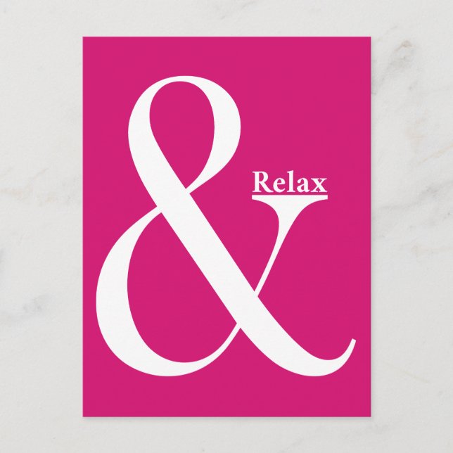 Carte Postale Ampersand Et Relax (Devant)