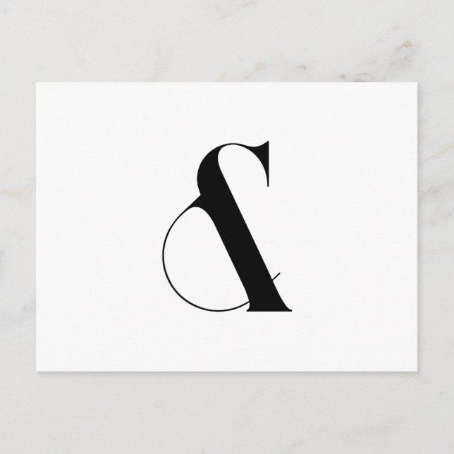 Carte Postale Ampersand minimaliste Art Moderne (Devant)