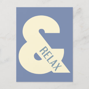 Carte Postale Ampersand Relax Minimaliste