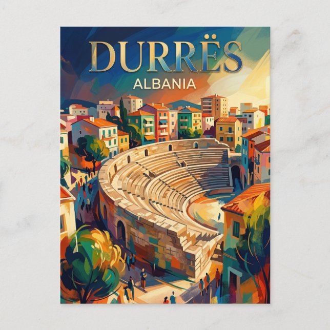 Carte Postale Amphithéâtre de Durrës Albanie (Devant)