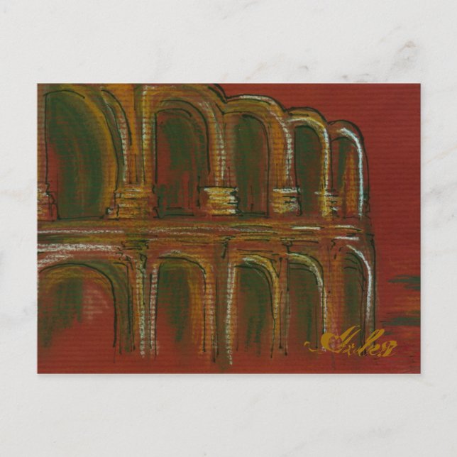 Carte Postale Ampithéâtre romain à Arles (Devant)