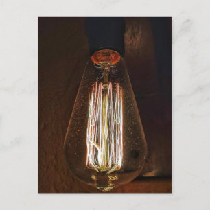 Carte Postale Ampoule à incandescence de style vintage
