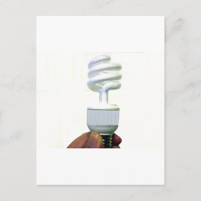 Carte Postale Ampoule compacte fluorescente (Devant)