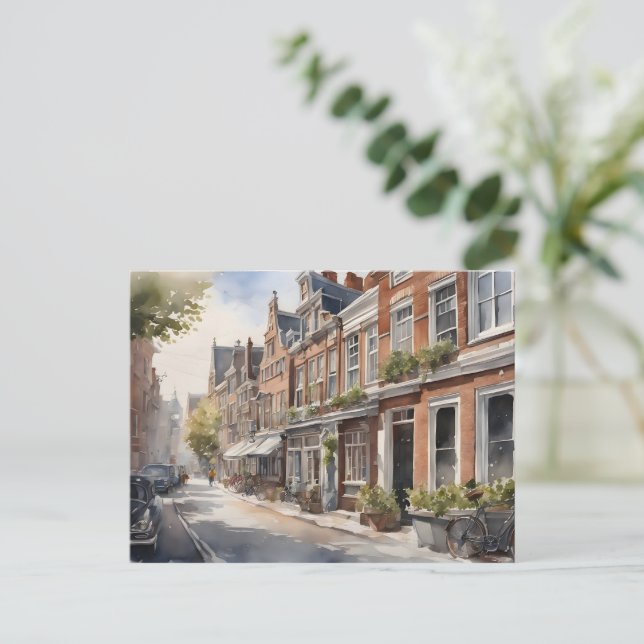 Carte Postale Amsterdam aquarelle (Debout devant)