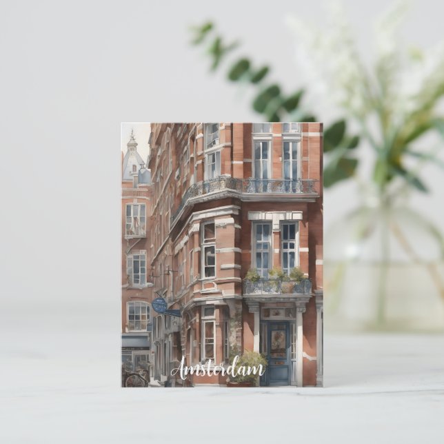 Carte Postale Amsterdam aquarelle (Debout devant)