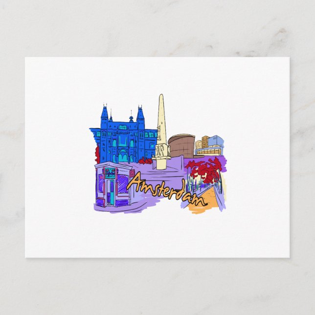 Carte Postale amsterdam blue city image.png (Devant)