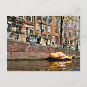Carte Postale Amsterdam, Canal, Chaussure en bois