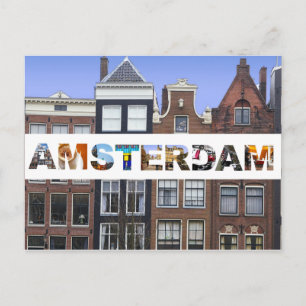 Carte Postale Amsterdam Canal Maisons Hollandaise Photos de Voya