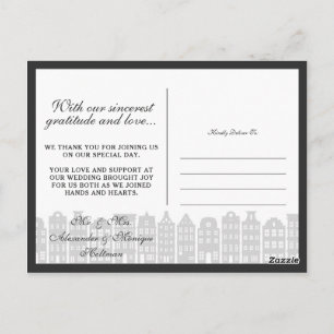 Carte Postale Amsterdam Canal Maisons Merci Photos Collage