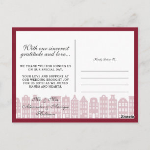 Carte Postale Amsterdam Canal Maisons Merci Photos Collage