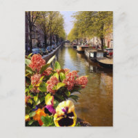 Amsterdam Canal Sunny Fall Day Bloemgracht