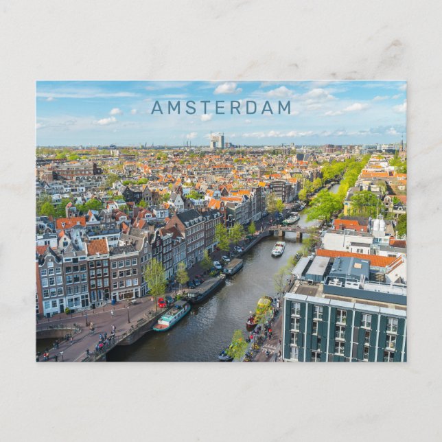 Carte Postale Amsterdam de texte personnalisé (Devant)