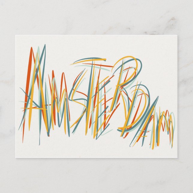 Carte Postale Amsterdam en Art (Devant)