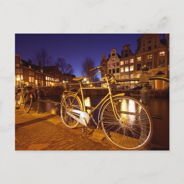 Carte Postale Amsterdam la nuit à Amsterdam Pays-Bas (Devant)