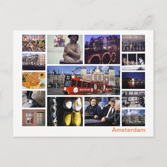 Carte Postale Amsterdam multi-images (Devant)