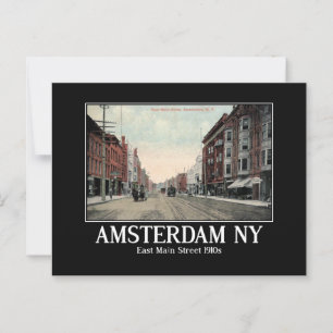 Carte Postale Amsterdam NY Main St Montgomery Comté 1910
