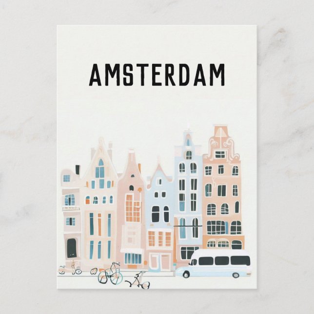 Carte Postale Amsterdam Pays-Bas (Devant)