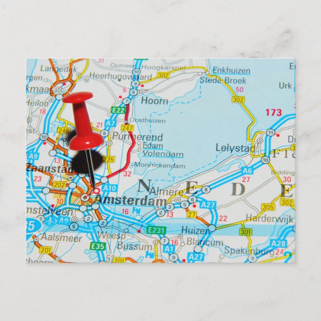 Carte Postale Amsterdam, Pays-Bas (Devant)