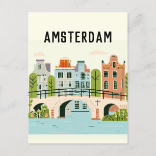Carte Postale Amsterdam Pays-Bas