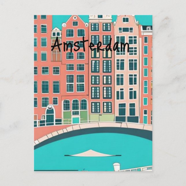 Carte Postale Amsterdam Pays-Bas (Devant)