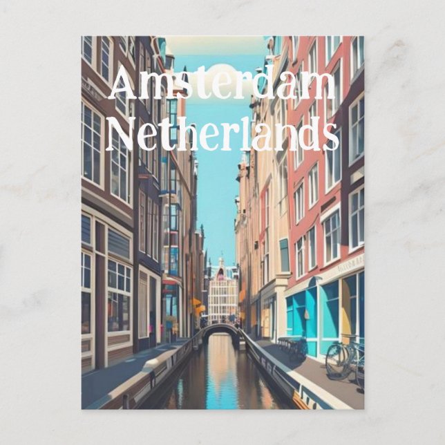 Carte Postale Amsterdam Pays-Bas (Devant)