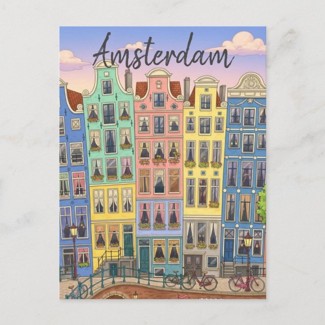 Carte Postale Amsterdam Pays-Bas (Devant)