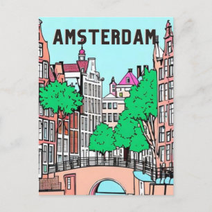 Carte Postale Amsterdam Pays-Bas