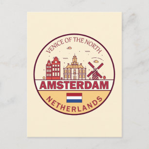 Carte Postale Amsterdam Pays-Bas Emblème de la ville ciel