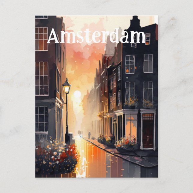 Carte Postale Amsterdam Pays-Bas Holland (Devant)