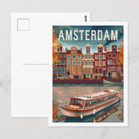 Amsterdam Pays-Bas Vintage célèbre Travel Place