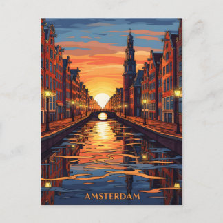 Carte Postale Amsterdam Postcard Holland Vintage Travel