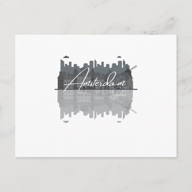 Carte Postale Amsterdam Skyline (Devant)