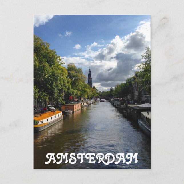 Carte Postale Amsterdam Spring Canal Prinsengracht (Devant)