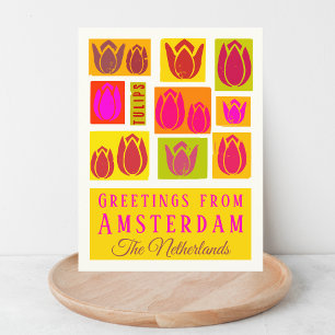 Carte Postale Amsterdam Tulips Pays-Bas Holland
