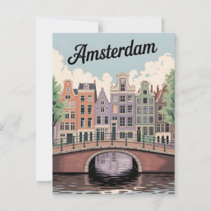 Carte Postale Amsterdam vintage