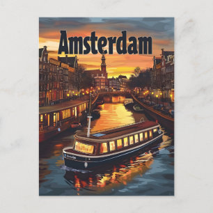 Carte Postale Amsterdam vintage