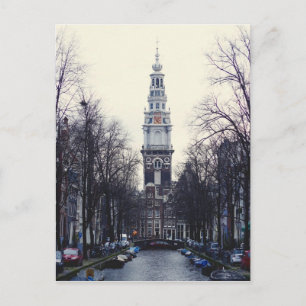 Carte Postale Amsterdam Zuiderkerk Soirée d'hiver