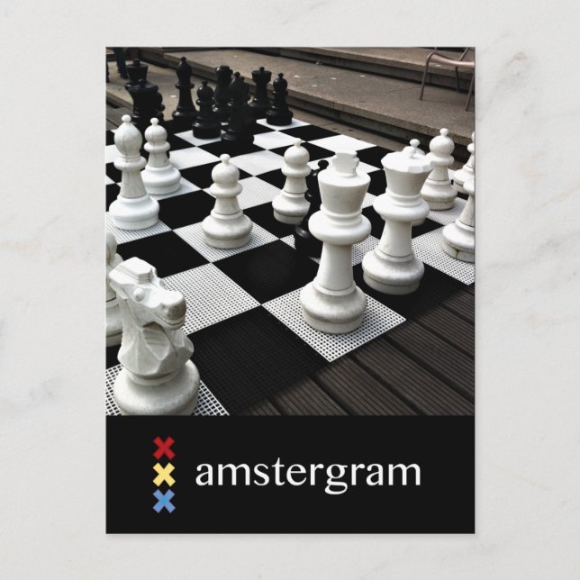 Carte Postale Amstergramme d'échecs (Devant)