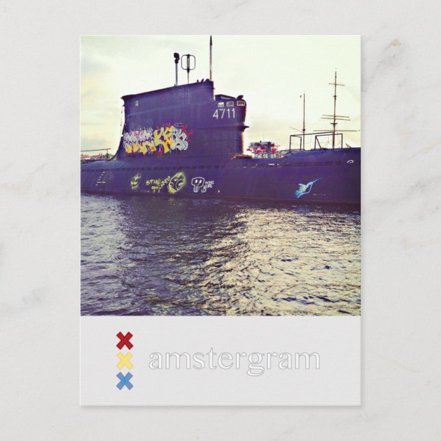 Carte Postale Amstergramme sous-marin (Devant)