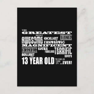 Carte Postale Amusant 13ème anniversaire fête Plus grand treize 