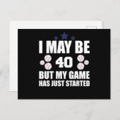 Carte Postale Amusant 40e anniversaire de base-ball Fan 40 ans d (Devant / Derrière)