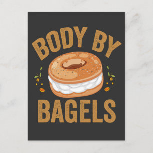 Carte Postale Amusant amateur de bagel juif Humour culinaire Han