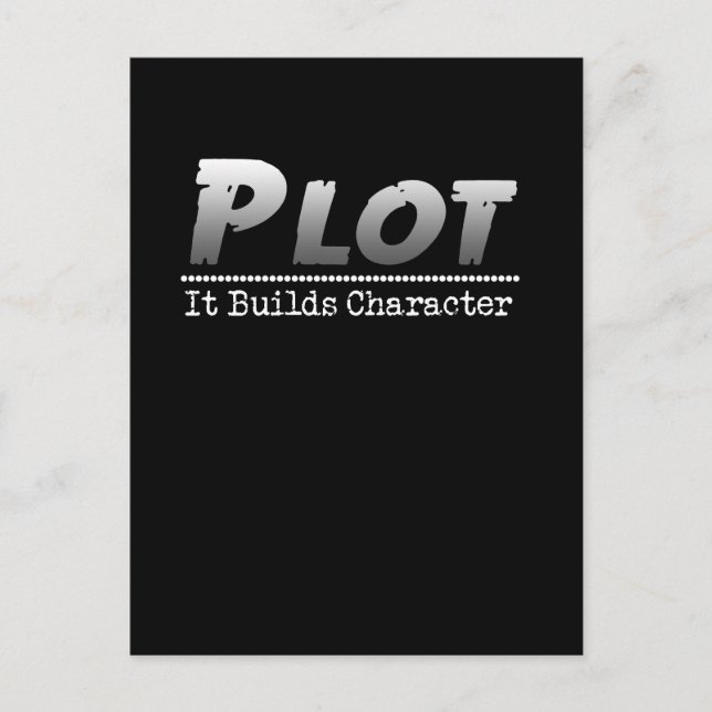 Carte Postale Amusant Auteur Pun Plot Il construit Caractère (Devant)